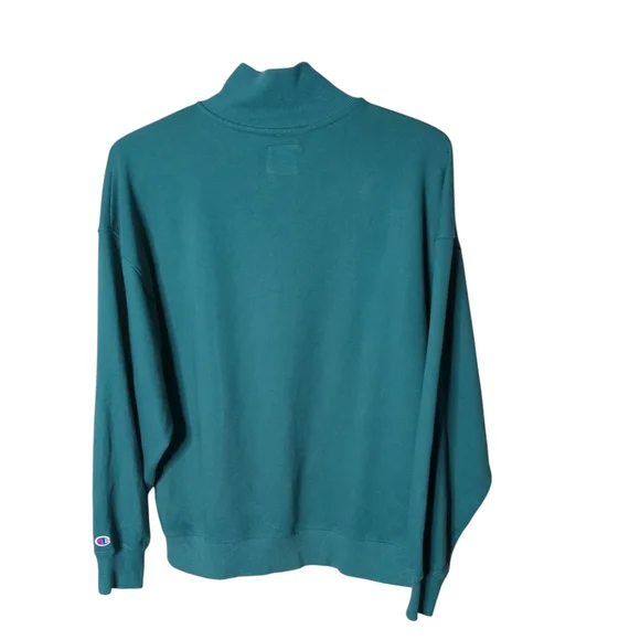 **4/$20** Champion Women's Relaxed Fit Teal 1/4 Zip Sweatshirt‎ Size XS - Picture 2 of 9